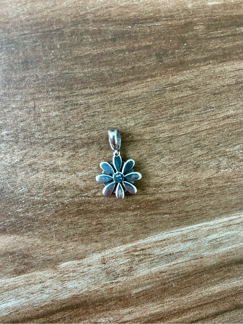 Cute Sterling Silver & Turquoise Coral Lapis Flower Pendant Vintage! - Picture 4 of 5